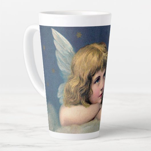 Weihnachten, Schöner Engel mit Gold Stars Milchtasse (Linke Ecke)