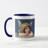 Weihnachten, Schöner Engel mit Gold Stars Tasse (Links)