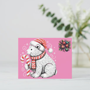 Weihnachten Schöner Polar Bär Postkarte