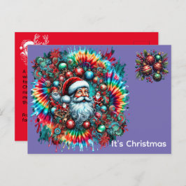 Weihnachten Schöner Weihnachtsmann2 Postkarte