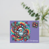 Weihnachten Schöner Weihnachtsmann2 Postkarte (Stehend Vorderseite)