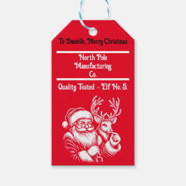 Weihnachten Schöner Weihnachtsmann Geschenkanhänger