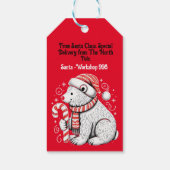 Weihnachten Schöner Weihnachtsmann Geschenkanhänger (Rückseite)