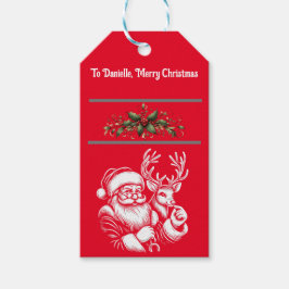 Weihnachten Schöner Weihnachtsmann Geschenkanhänger