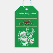 Weihnachten Schöner Weihnachtsmann in Grün