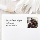 Weihnachten Schönes Brown Horse & Wreath (Insitu)