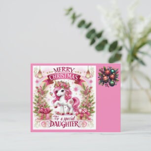 Weihnachten Schönes Einhorn Postkarte