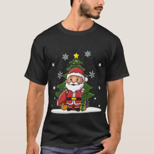 Weihnachten Schönes Niedliches Kawaii Chibi Santa T-Shirt