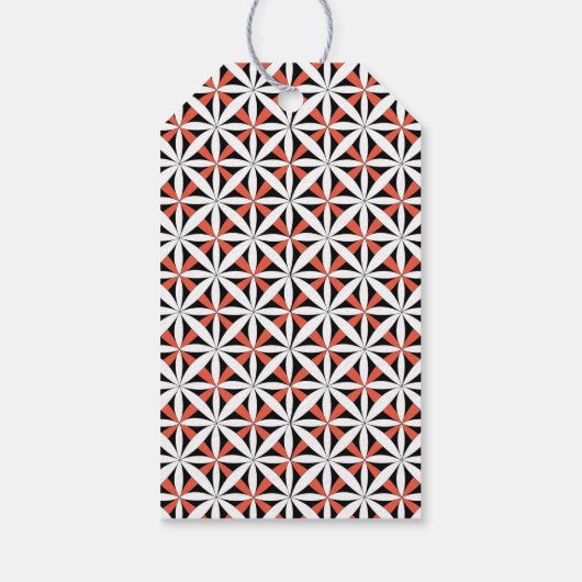 Weihnachten schönes Snowflake Sternmuster CC1281 Geschenkanhänger (Rückseite)