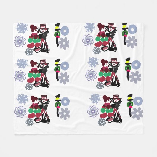 Weihnachten Schönes Spazieren Fleecedecke (Vorderseite (Horizontal))