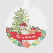 Weihnachten Schottische Folkkatze Ornament (Vorderseite)