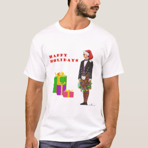 Weihnachten schottische Highland-Tänzerin T-Shirt