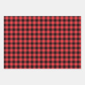 Weihnachten Schottischer Tartan-Büffel karierte Fl Geschenkpapier Set (Vorderseite)