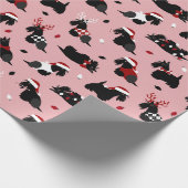 Weihnachten - Schottischer Terrier Pink Wrapping P Geschenkpapier (Ecke)