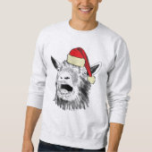 Weihnachten Schrei-Ziege Sweatshirt (Vorderseite)
