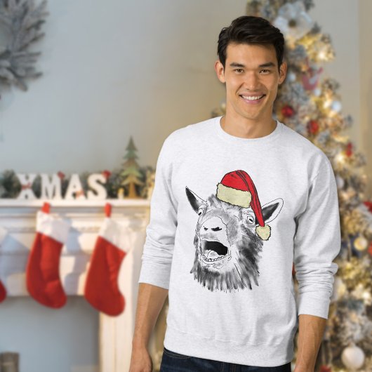 Weihnachten Schrei-Ziege Sweatshirt