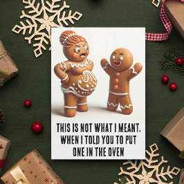 Weihnachten: Schwangere Lebkuchen Karte