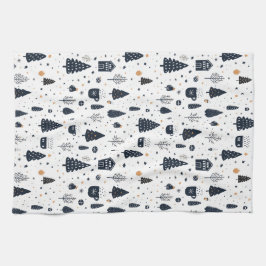 Weihnachten Schwarz Neutral Moderner Minimaler Url Geschirrtuch