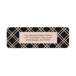 Weihnachten Schwarz und Creme Karo Rückkehr