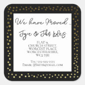 Weihnachten Schwarz und Gold Address Stickers (Vorderseite)