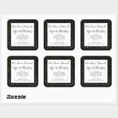 Weihnachten Schwarz und Gold Address Stickers (Blatt)