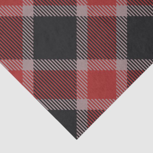 Weihnachten schwarz und roter Ginghamflanell Seidenpapier (Ausschnitt)