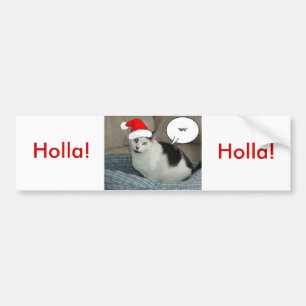 Weihnachten Schwarz und Weiß Kitten Autoaufkleber