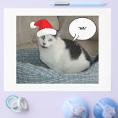 Weihnachten Schwarz und Weiß Kitten Flyer (Einzeln)