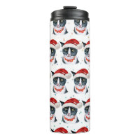 Weihnachten Schwarz und Weiße Katze Farbe