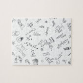 Weihnachten Schwarz-Weiß-Spaß-Doodle Puzzle (Horizontal)