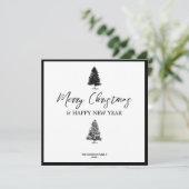 Weihnachten Schwarz & Weiß Weihnachten Rustikaler  (Stehend Vorderseite)