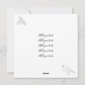 Weihnachten Schwarz-weiße Goldflorschstein-Typogra (Rückseite)