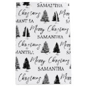 Weihnachten Schwarz-weißen Weihnachten Rustikaler Mittlere Geschenktüte (Vorderseite)