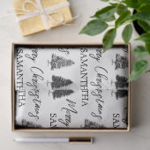 Weihnachten Schwarz-weißen Weihnachten Rustikaler Seidenpapier (Geschenk)