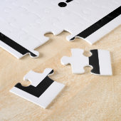 Weihnachten Schwarz-weißer Weihnachtsmann Puzzle (Seite)