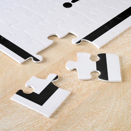 Weihnachten Schwarz-weißer Weihnachtsmann Puzzle (Seite)