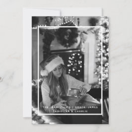 Weihnachten Schwarz-weißes einfaches Foto Personal