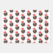 Weihnachten, Schwarze Frauen mit roten Weihnachtsm Geschenkpapier Set (Vorderseite 2)