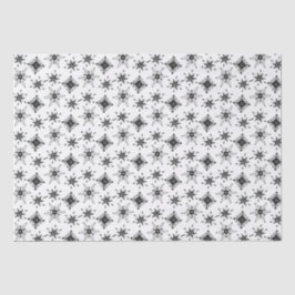 Weihnachten Schwarze Schneeflocken Nahtloses Muste Seidenpapier