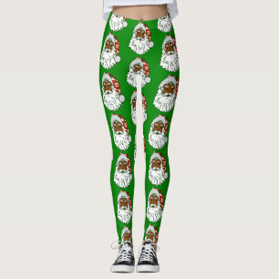 Weihnachten Schwarzer Santa Claus kwanzaa kente Leggings