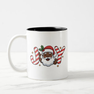 Weihnachten Schwarzer Weihnachtsmann Afrikanische  Zweifarbige Tasse