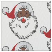 Weihnachten schwarzer Weihnachtsmann Stoff (Nahaufnahme)