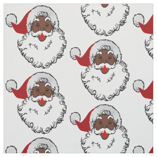 Weihnachten schwarzer Weihnachtsmann Stoff (Muster)
