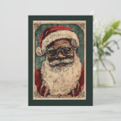 Weihnachten Schwarzer Weihnachtsmann W/ Brille (Stehend Vorderseite)