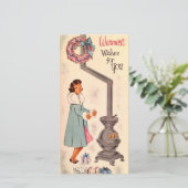 Weihnachten Schwarzes Afrikanisches Mädchen (Stehend Vorderseite)