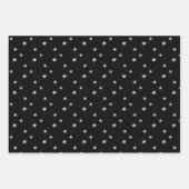 Weihnachten Schwarzes Gold glückliche Ferien Weihn Geschenkpapier Set (Vorderseite)