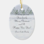 Weihnachten schwarzes Labrador Sankt Keramikornament (Hinten)