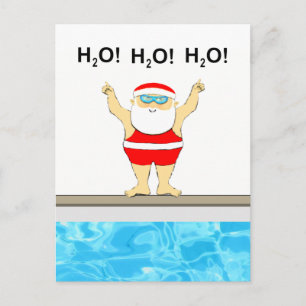 Weihnachten Schwimmen Postkarte