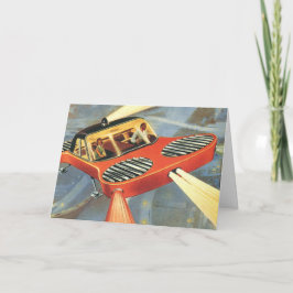 Weihnachten, Science Fiction Futuristci Auto Feiertagskarte