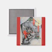 Weihnachten - Scottie Dog, Magnet (Vorderseite/Rückseite)